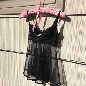 black lingerie top